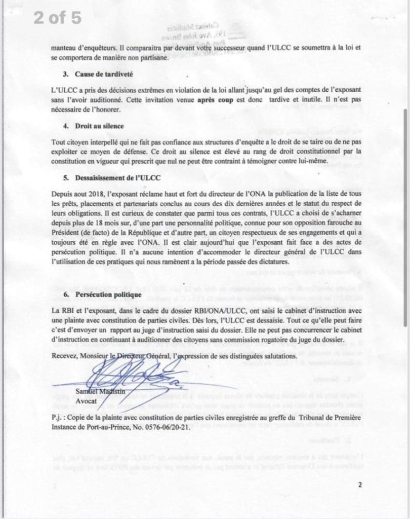 Haïti: Le Dr Réginald Boulos annonce qu'il va bouder l'invitation de L' ULCC