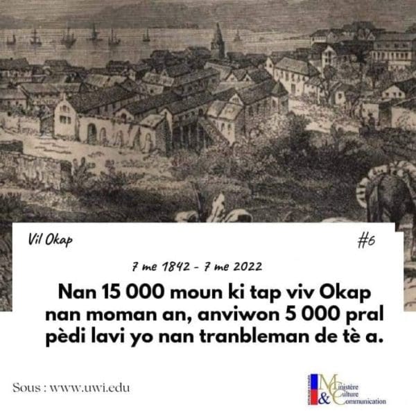 Haïti: 180 ans après, le ministère de la Culture se souvient du séisme de 1842 qui a écrasé le Nord