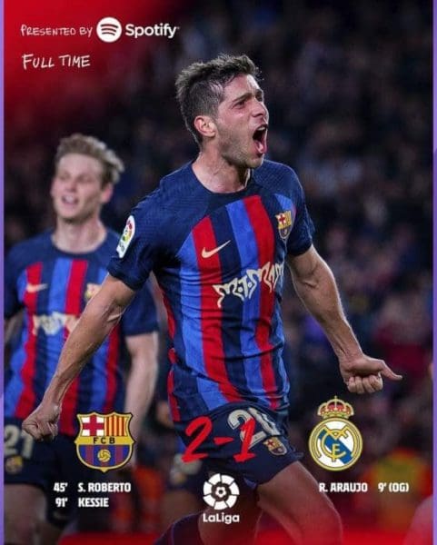 Clasico : Le FC Barcelone bat le Real Madrid et avance davantage vers le titre