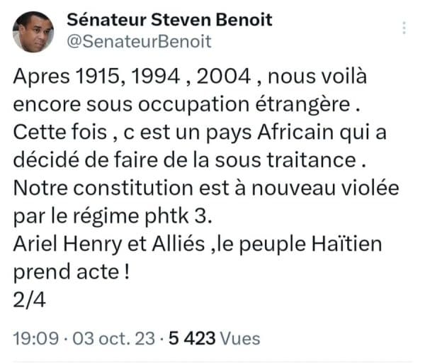 Haïti/Force multinationale : Des acteurs et organisations de la société civile sceptiques ne l’approuvent pas