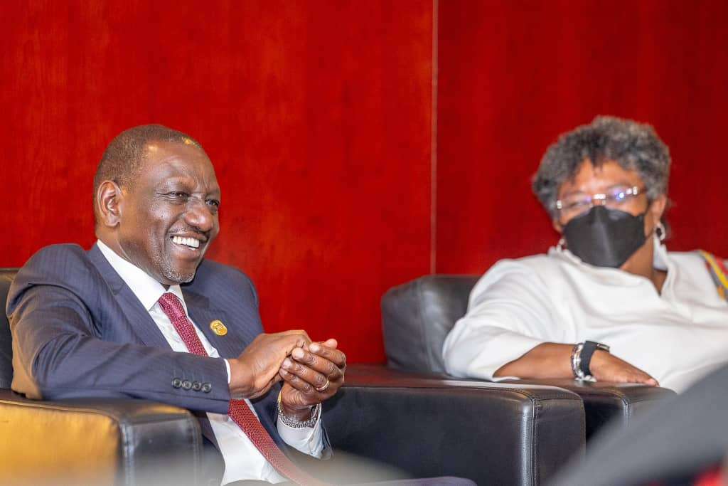 Réunion entre le Président du Kenya et la Première ministre de la Barbade sur Haïti
