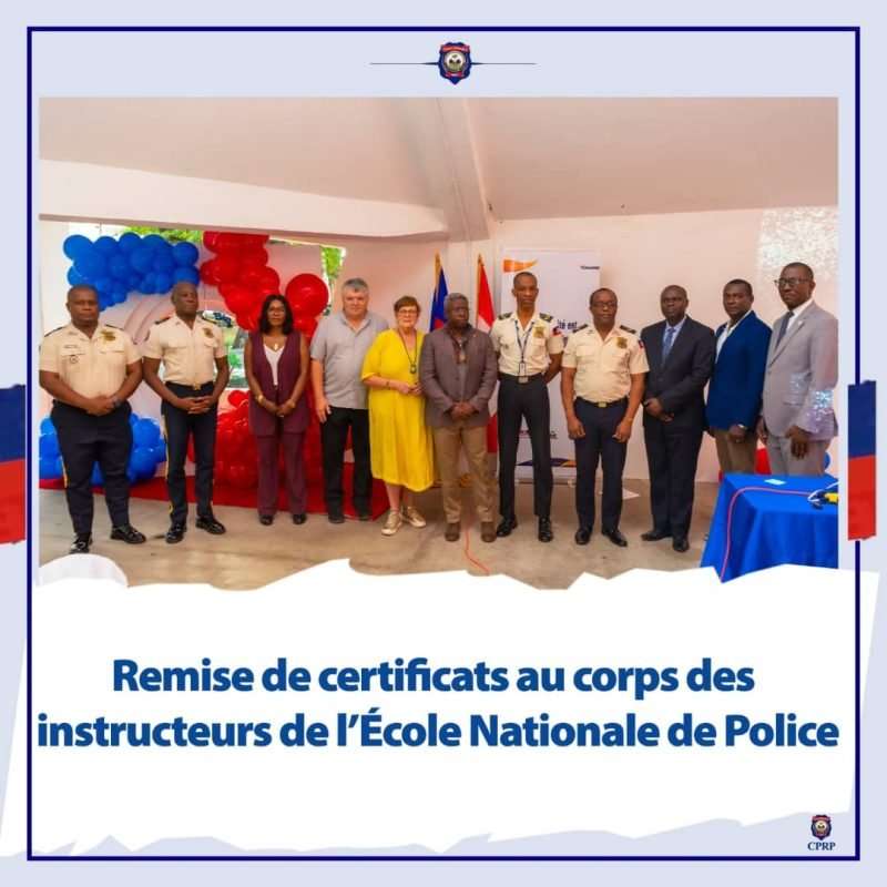 Une quarantaine d’instructeurs de l’École Nationale de Police certifiés par la PNH