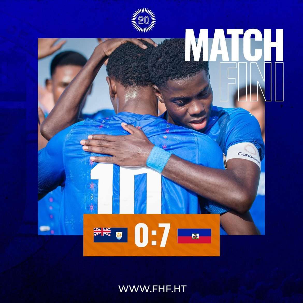 Explosion offensive : la sélection haïtienne U-20 frappe fort avec un 7-0 pour son entrée en éliminatoires