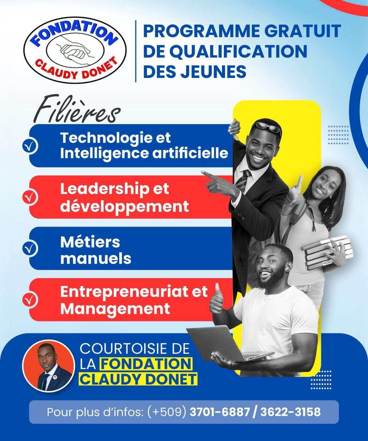 Haïti : forte mobilisation des jeunes autour du programme de formation « Mache Kontre Avni »