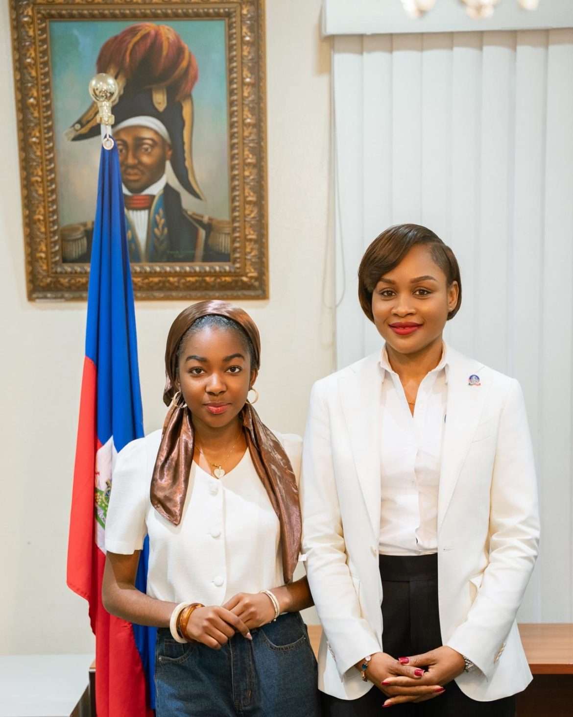 Ariana Milagro Lafond et la DG de l'ONA, Lovely François, main dans la main pour une communication plus proche de la jeunesse haïtienne