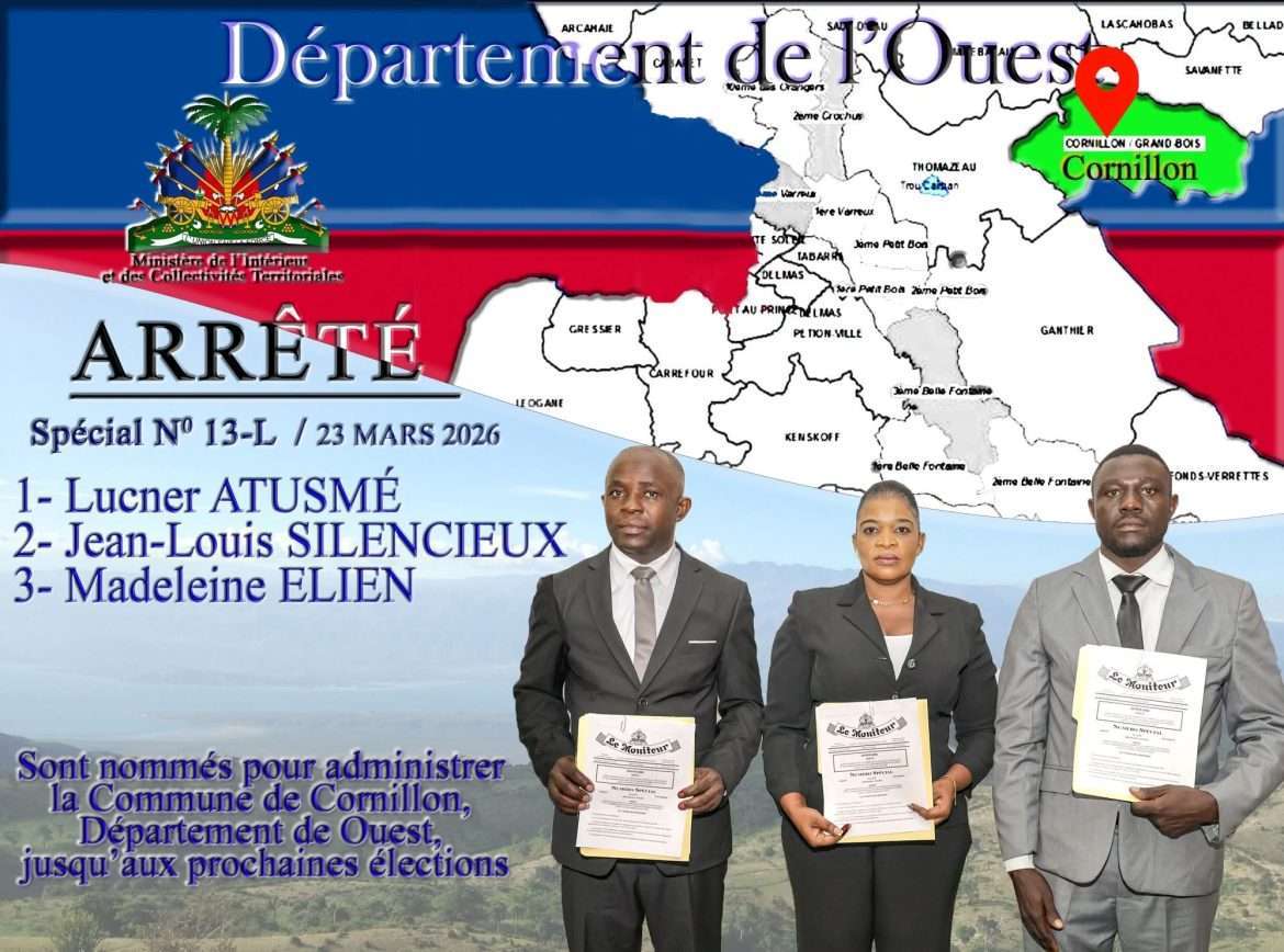 Haïti : une nouvelle commission municipale installée à Cornillon/Grand-Bois