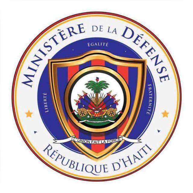 Logo officiel du Ministère de la Défense de la République d'Haïti. Crédit photo : Ministère de la Défense / DR.