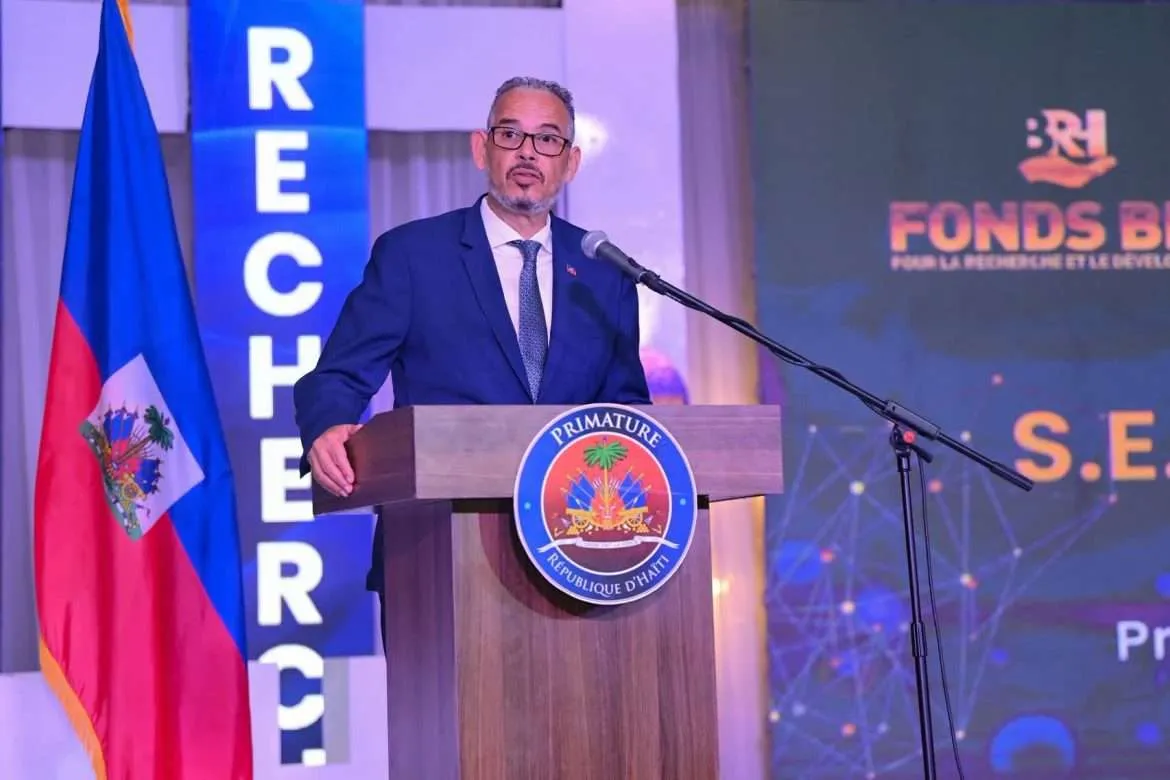 Le Premier ministre Alix Didier Fils-Aimé au lancement des Journées scientifiques du Fonds-BRH, hôtel Karibe, 23 juillet 2026.