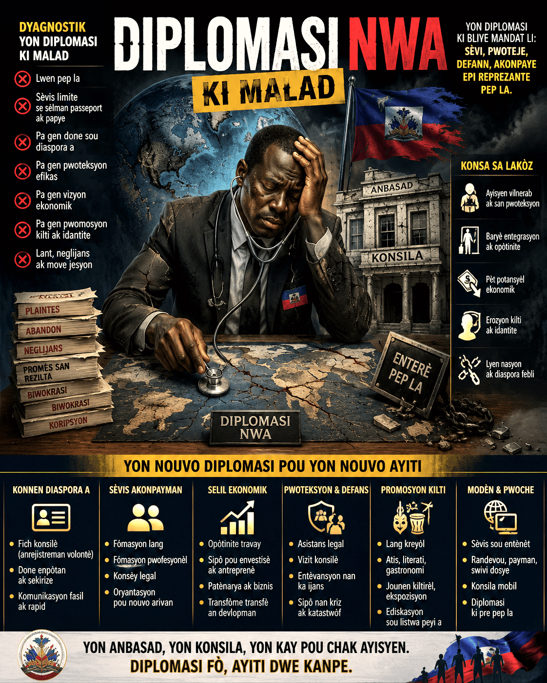 Éditorial | Diplomatie haïtienne : il est temps que nos ambassades et nos consulats deviennent le premier refuge des Haïtiens